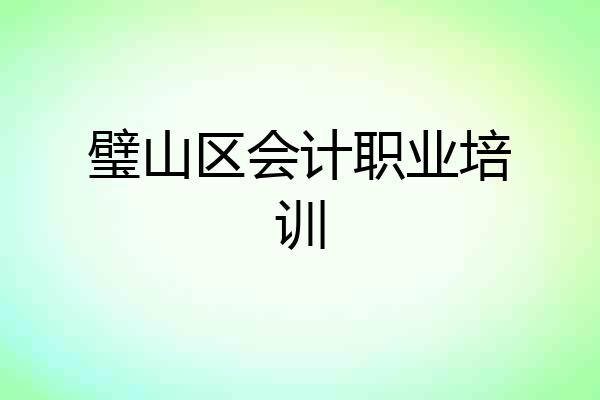 璧山区会计职业培训