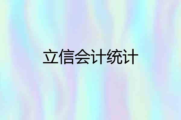 立信会计统计