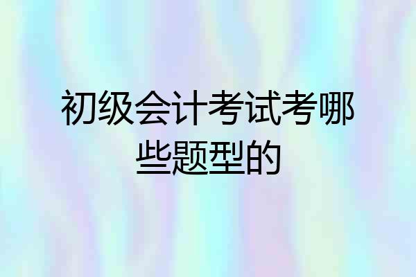 初级会计考试考哪些题型的