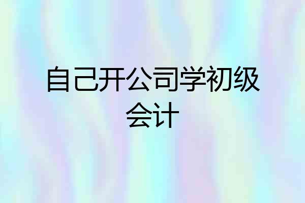 自己开公司学初级会计