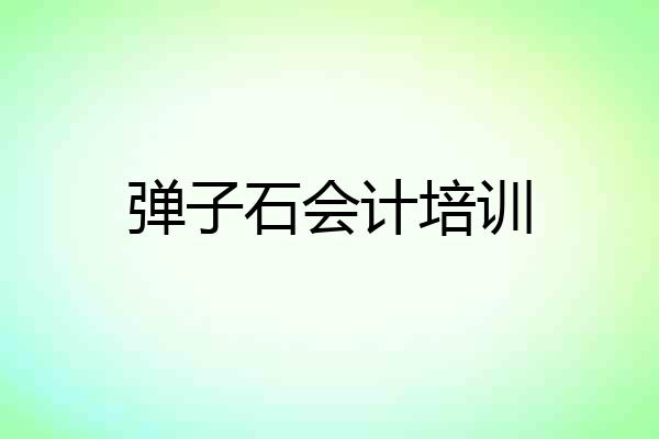 弹子石会计培训