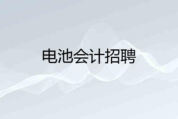 电池会计招聘
