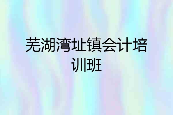 芜湖湾址镇会计培训班