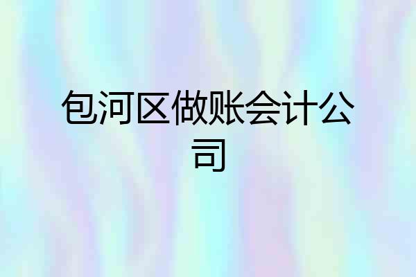 包河区做账会计公司