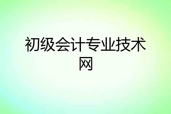 初级会计专业技术网