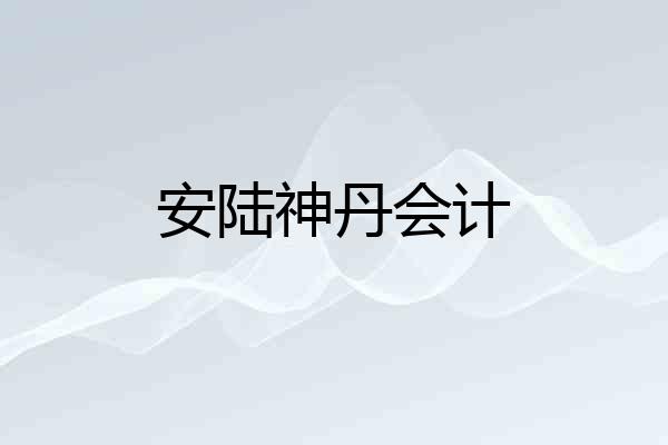 安陆神丹会计