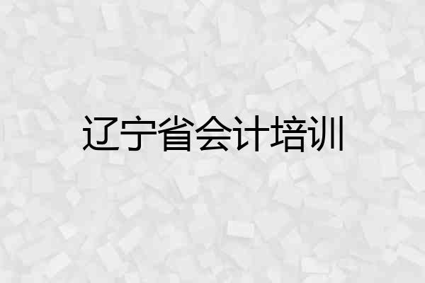 辽宁省会计培训