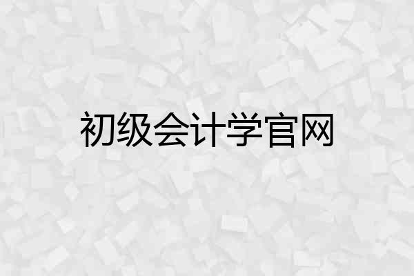 初级会计学官网