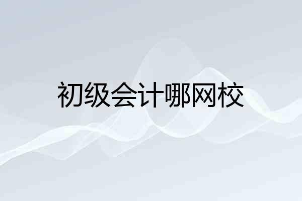 初级会计哪网校