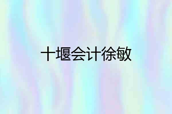十堰会计徐敏