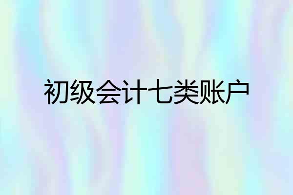初级会计七类账户