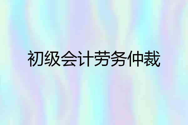 初级会计劳务仲裁