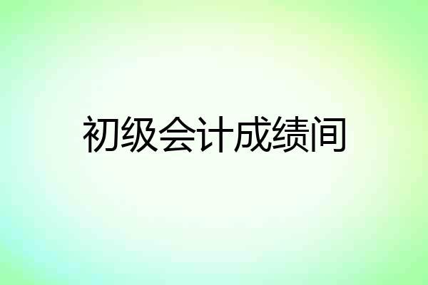初级会计成绩间