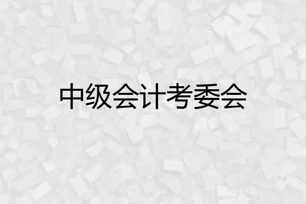 中级会计考委会