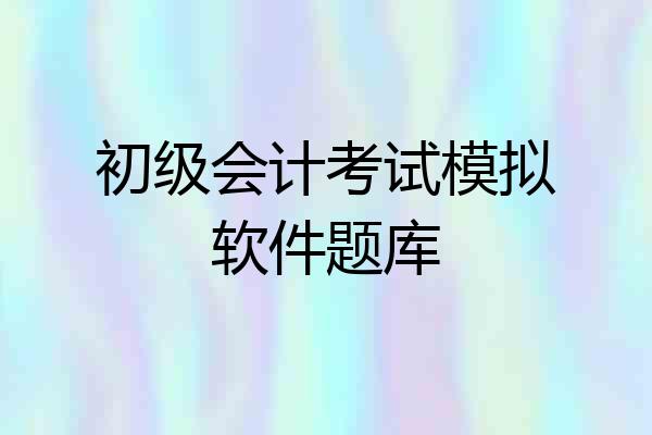 初级会计考试模拟软件题库