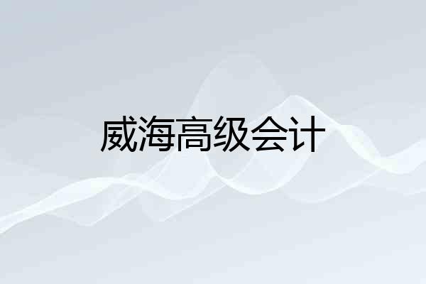 威海高级会计