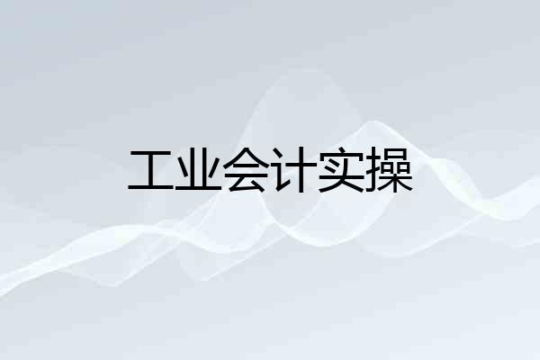 工业会计实操