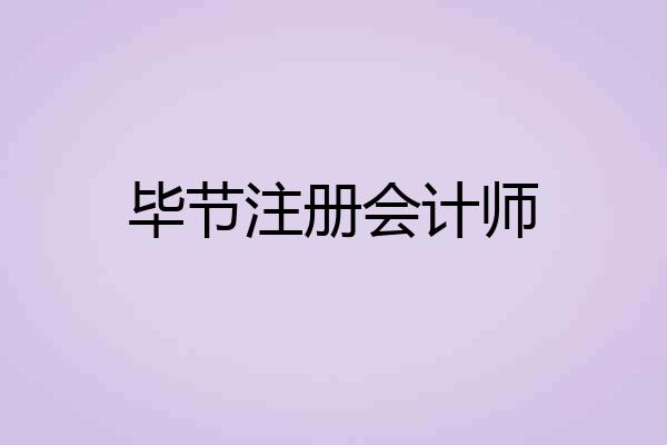 毕节注册会计师