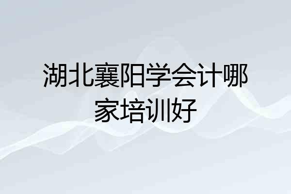 湖北襄阳学会计哪家培训好