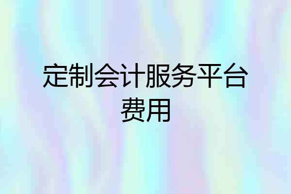定制会计服务平台费用