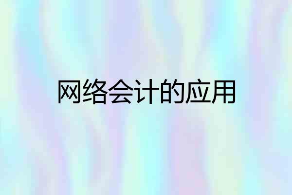 网络会计的应用