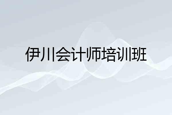 伊川会计师培训班
