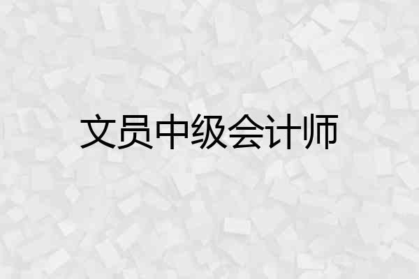 文员中级会计师