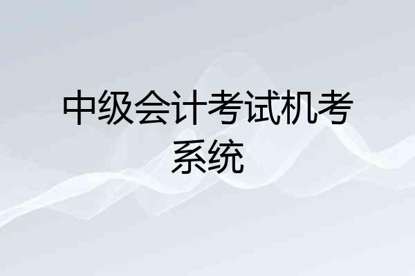 中级会计考试机考系统
