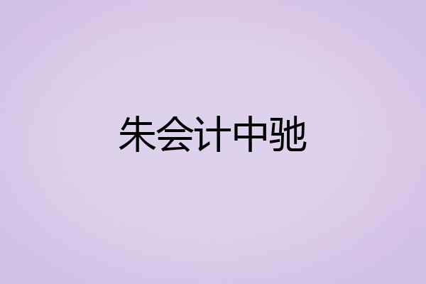 朱会计中驰