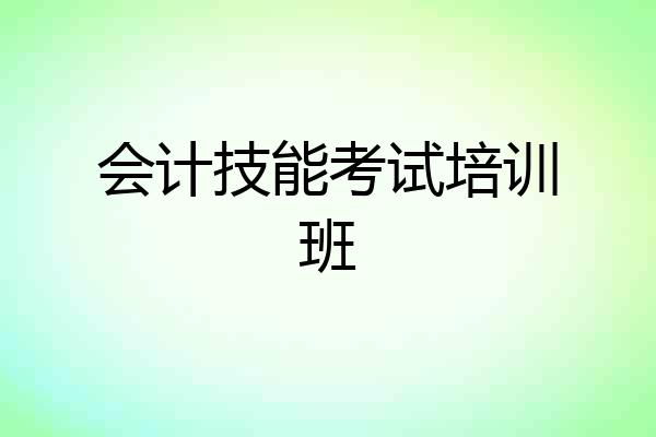 会计技能考试培训班
