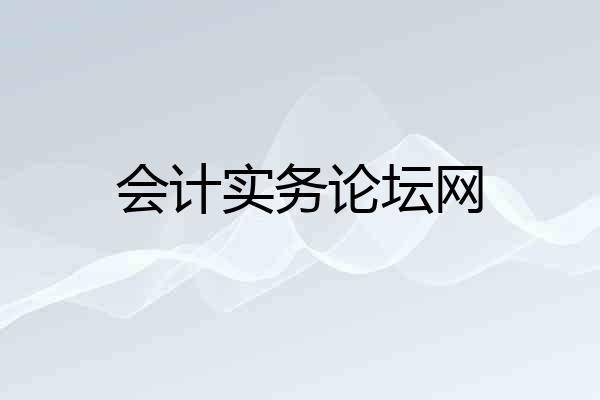 会计实务论坛网
