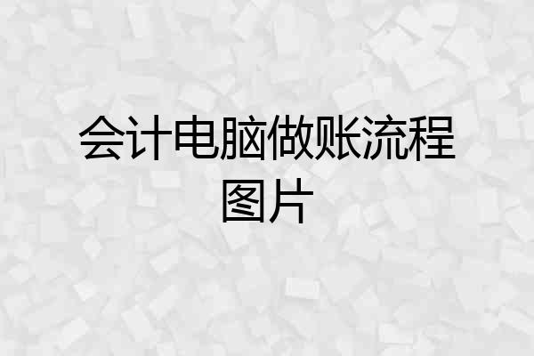 会计电脑做账流程图片