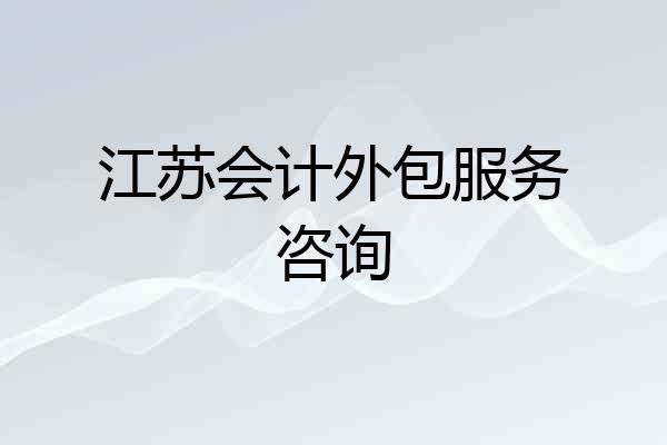 江苏会计外包服务咨询