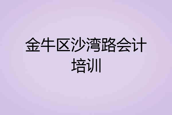 金牛区沙湾路会计培训
