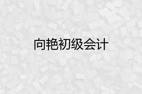 向艳初级会计