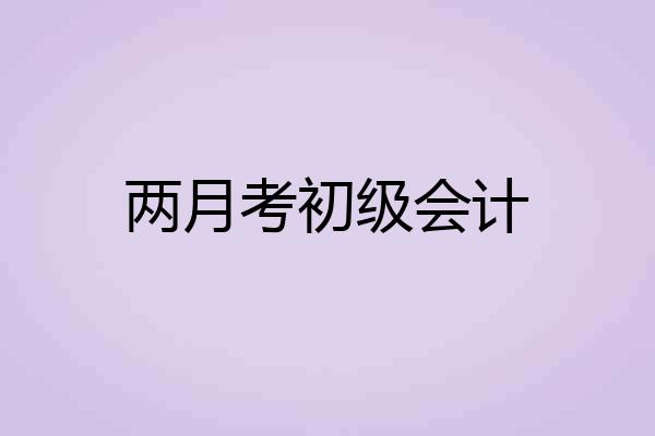 两月考初级会计