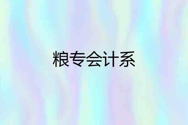 粮专会计系