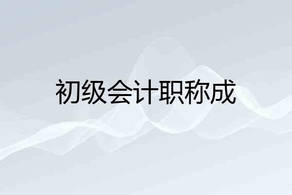 初级会计职称成