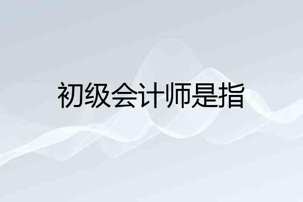 初级会计师是指