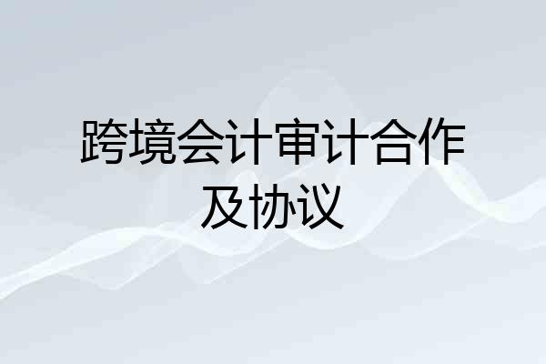 跨境会计审计合作及协议