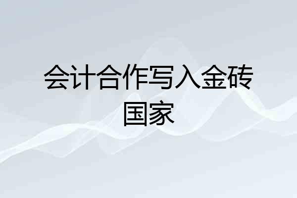 会计合作写入金砖国家
