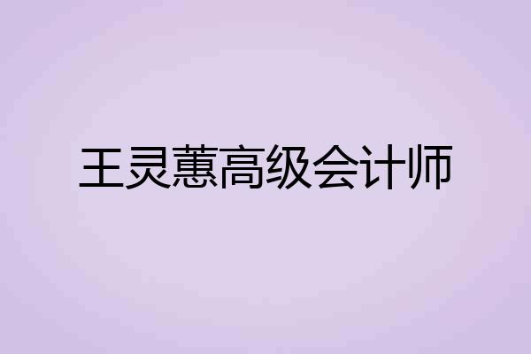 王灵蕙高级会计师