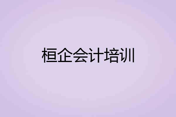 桓企会计培训