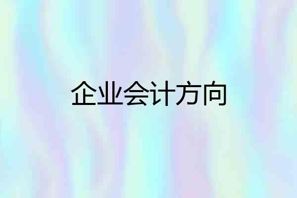 企业会计方向