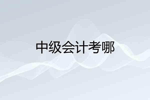 中级会计考哪