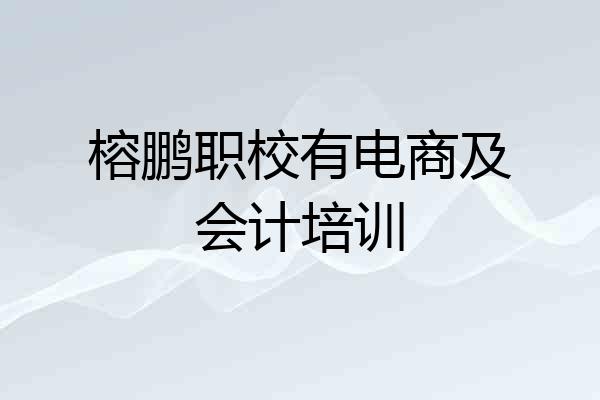 榕鹏职校有电商及会计培训