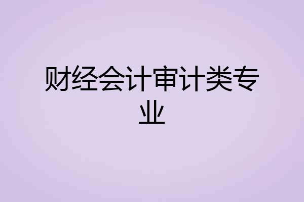 财经会计审计类专业