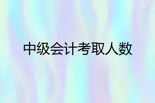 中级会计考取人数