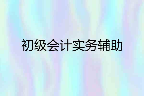 初级会计实务辅助