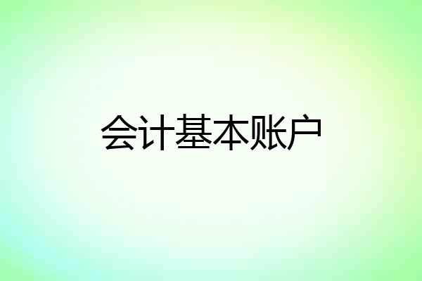 会计基本账户